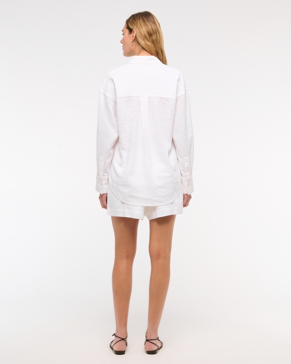Oversized Linen-Blend Shirt