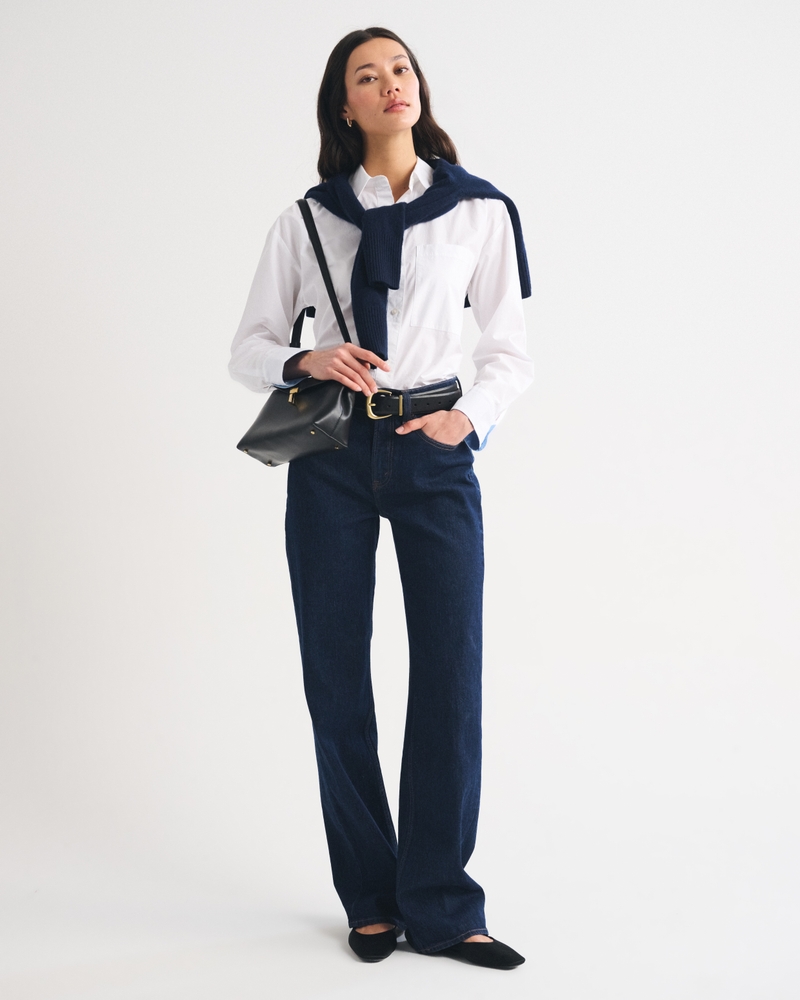 100% Cotton Poplin Oversized Shirt - thumbnail 3