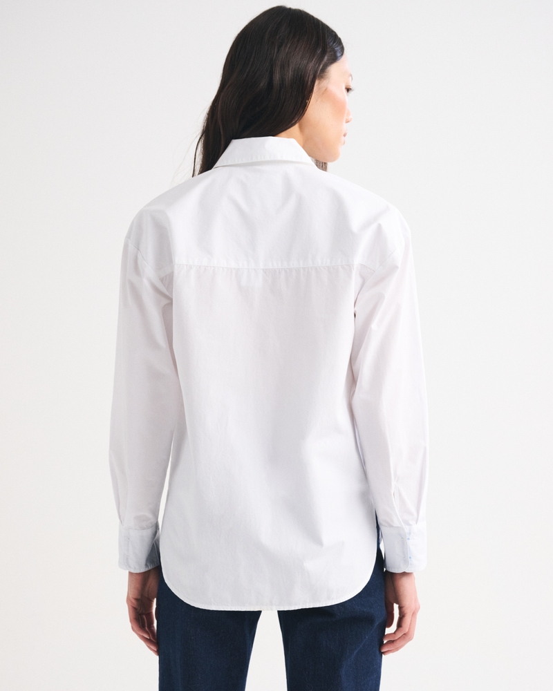 100% Cotton Poplin Oversized Shirt - thumbnail 5