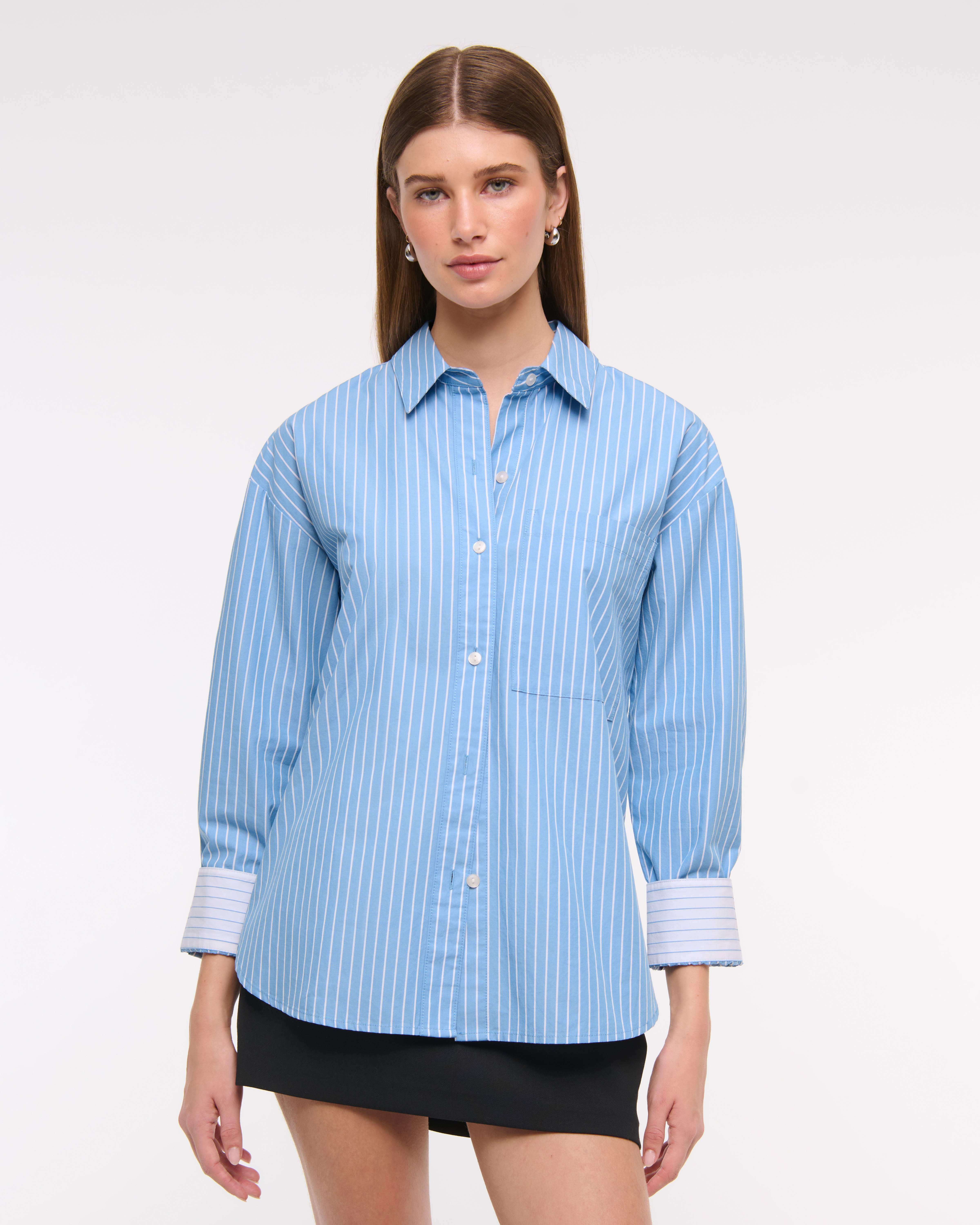 売れ筋商品|||パクト カットソー トップス レディース Women's Cotton Sunset Lightweight Cotton Oversized Shirt Del mar stripe Z Supply Del Mar Striped Shirt