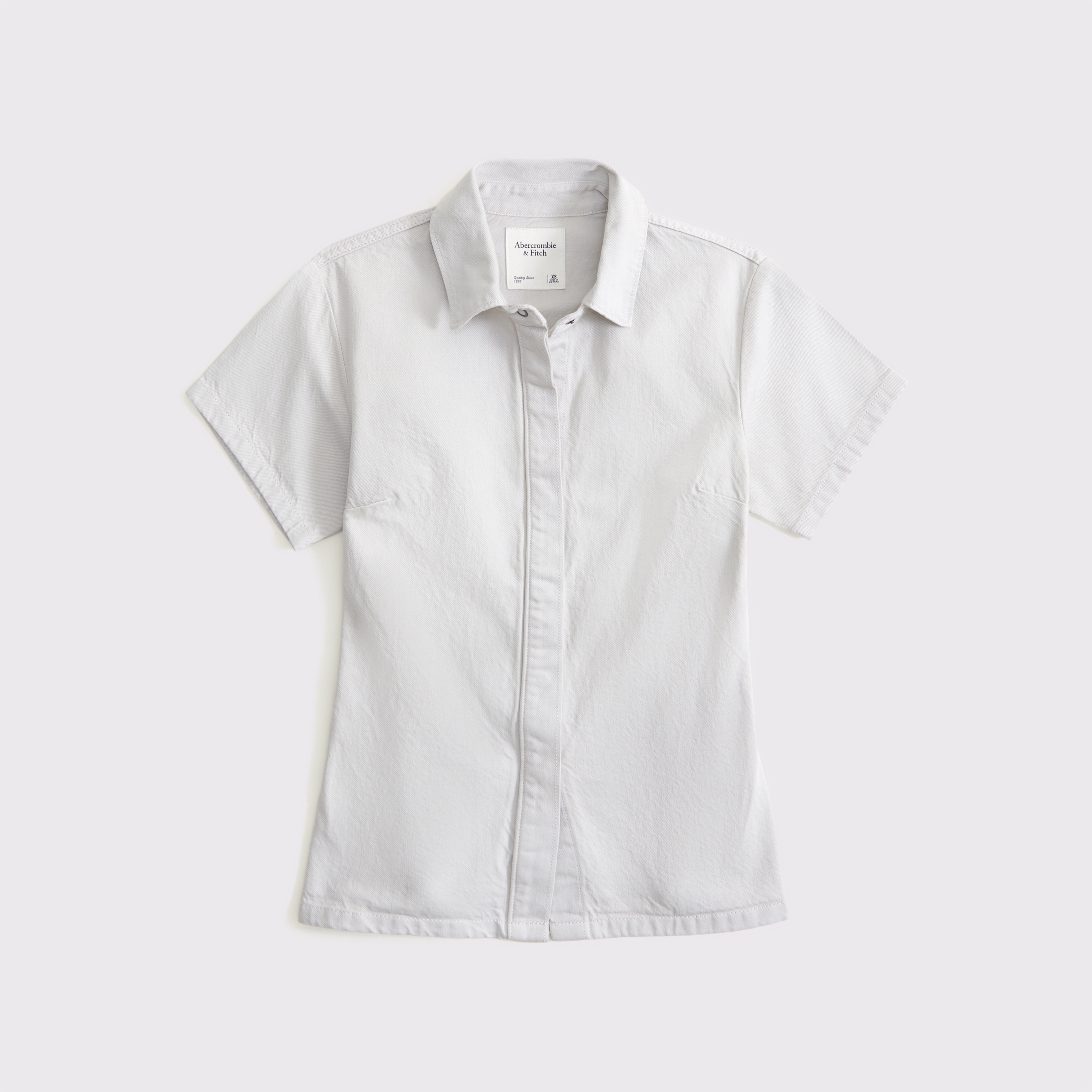 Women's Short-Sleeve Denim Shirt | Women's Tops | Abercrombie.com