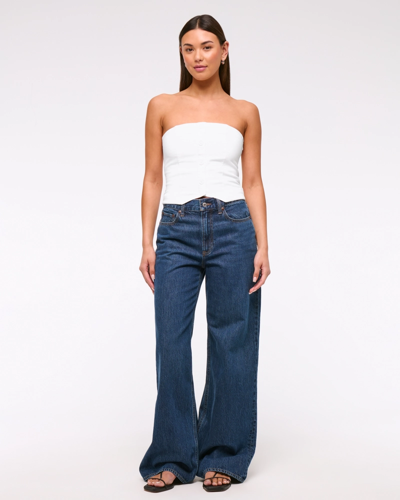 Strapless Cropped Vest Top
