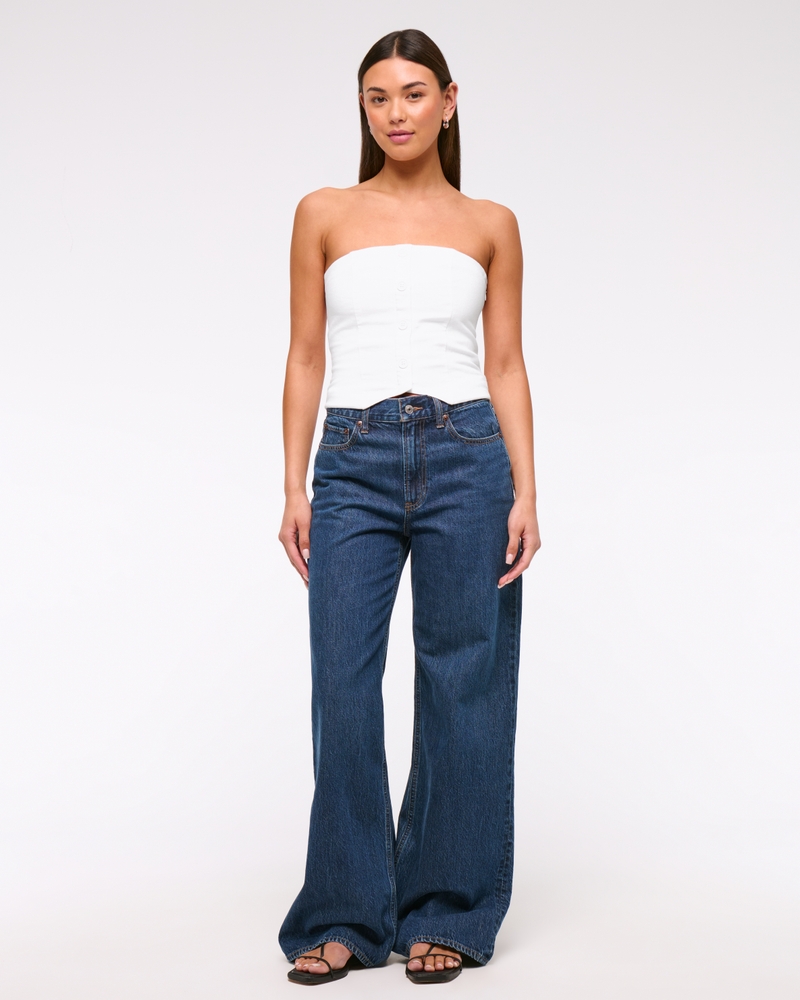 Strapless Cropped Vest Top