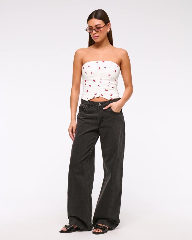 Strapless Cropped Vest Top