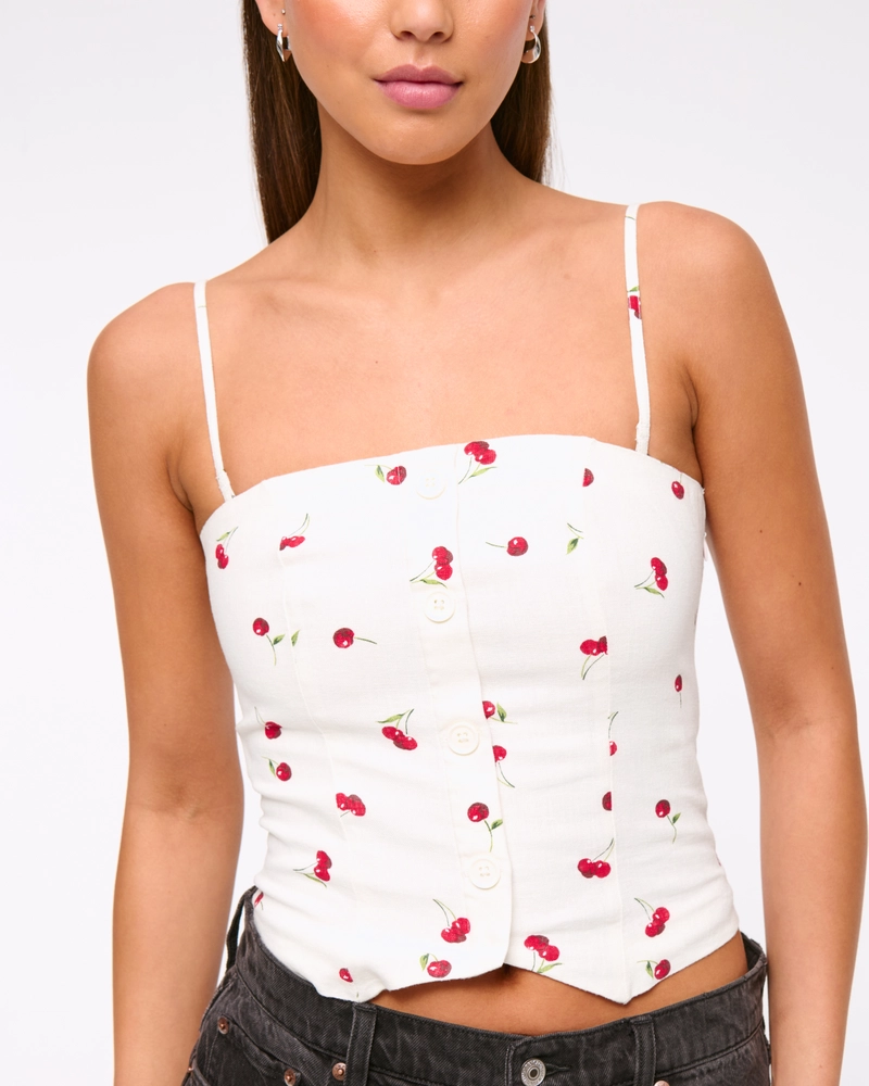 Strapless Cropped Vest Top