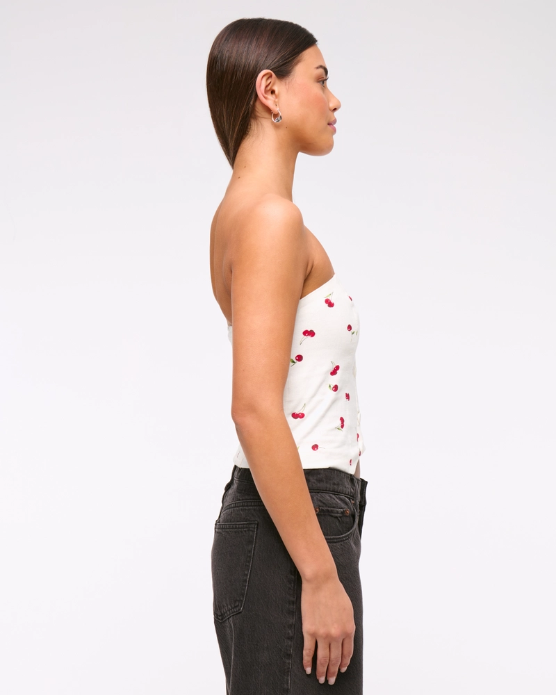 Strapless Cropped Vest Top