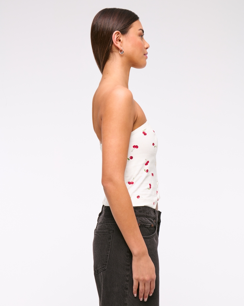 Strapless Cropped Vest Top