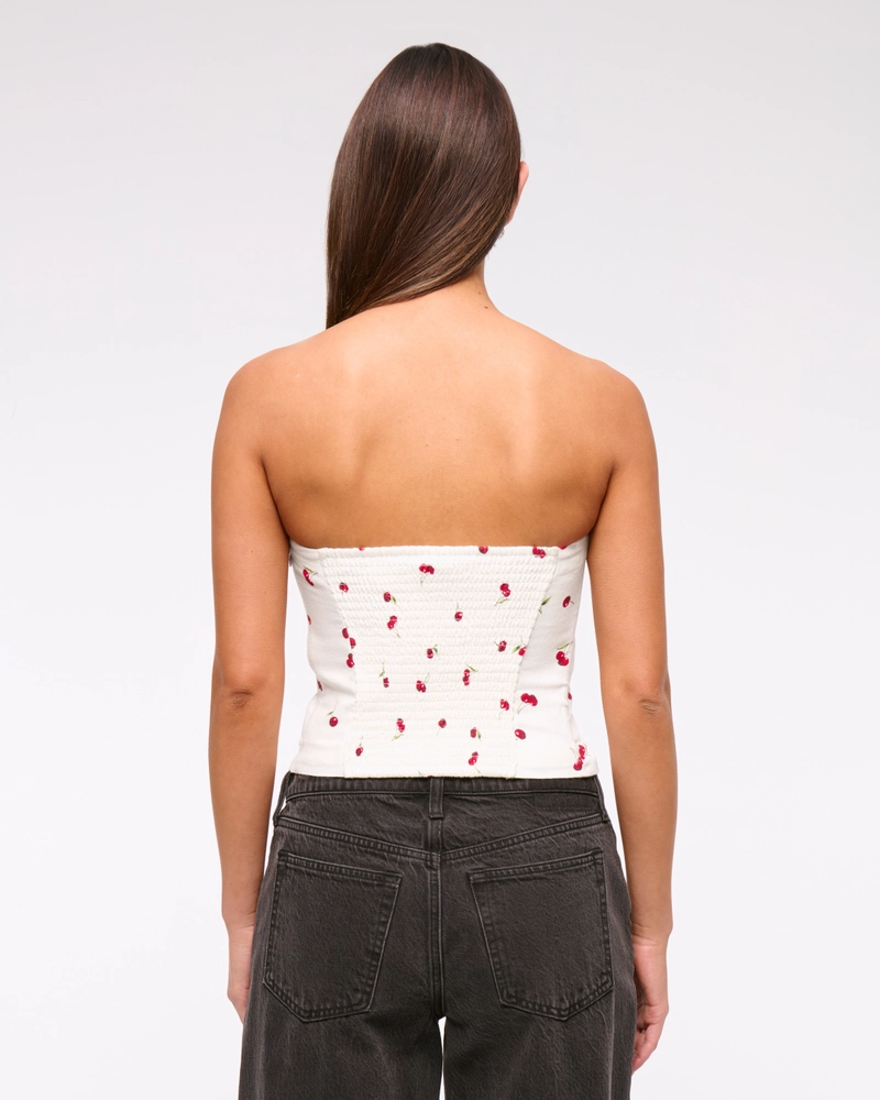 Strapless Cropped Vest Top