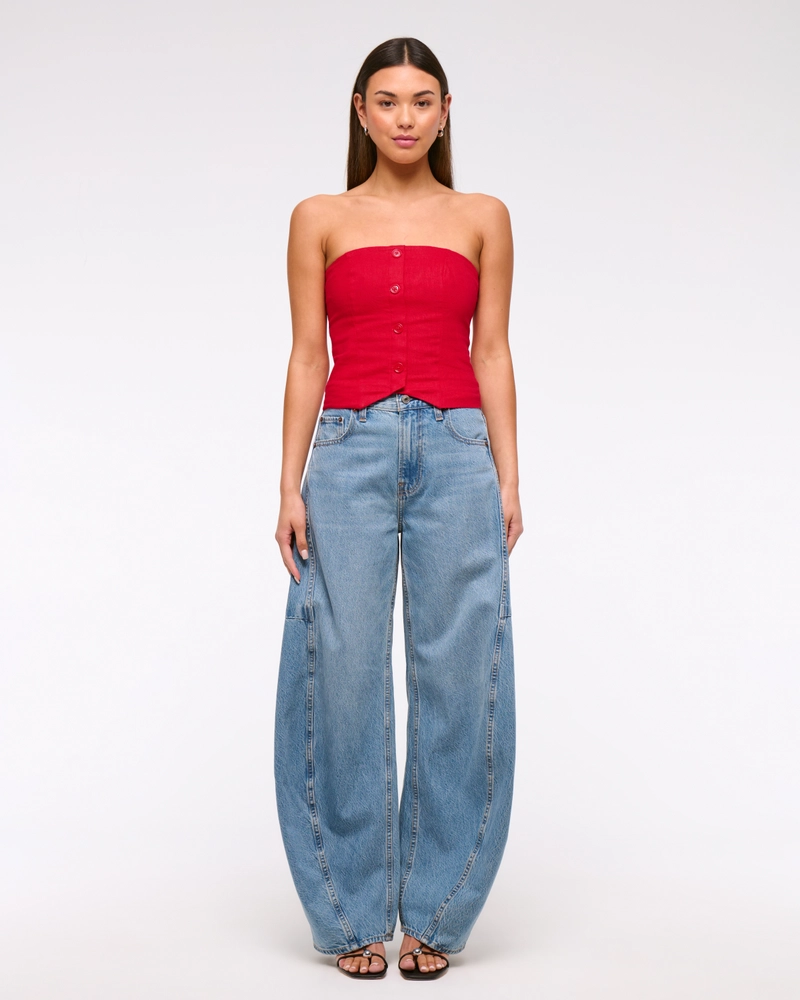 Strapless Cropped Vest Top