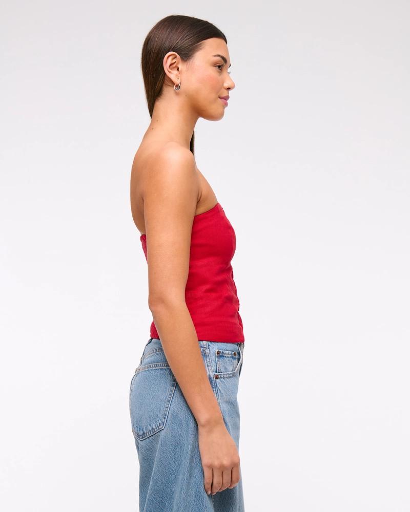 Strapless Cropped Vest Top
