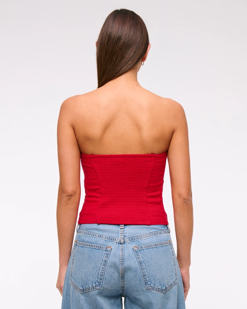 Strapless Cropped Vest Top