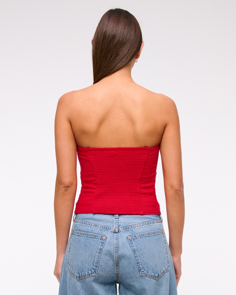 Strapless Cropped Vest Top