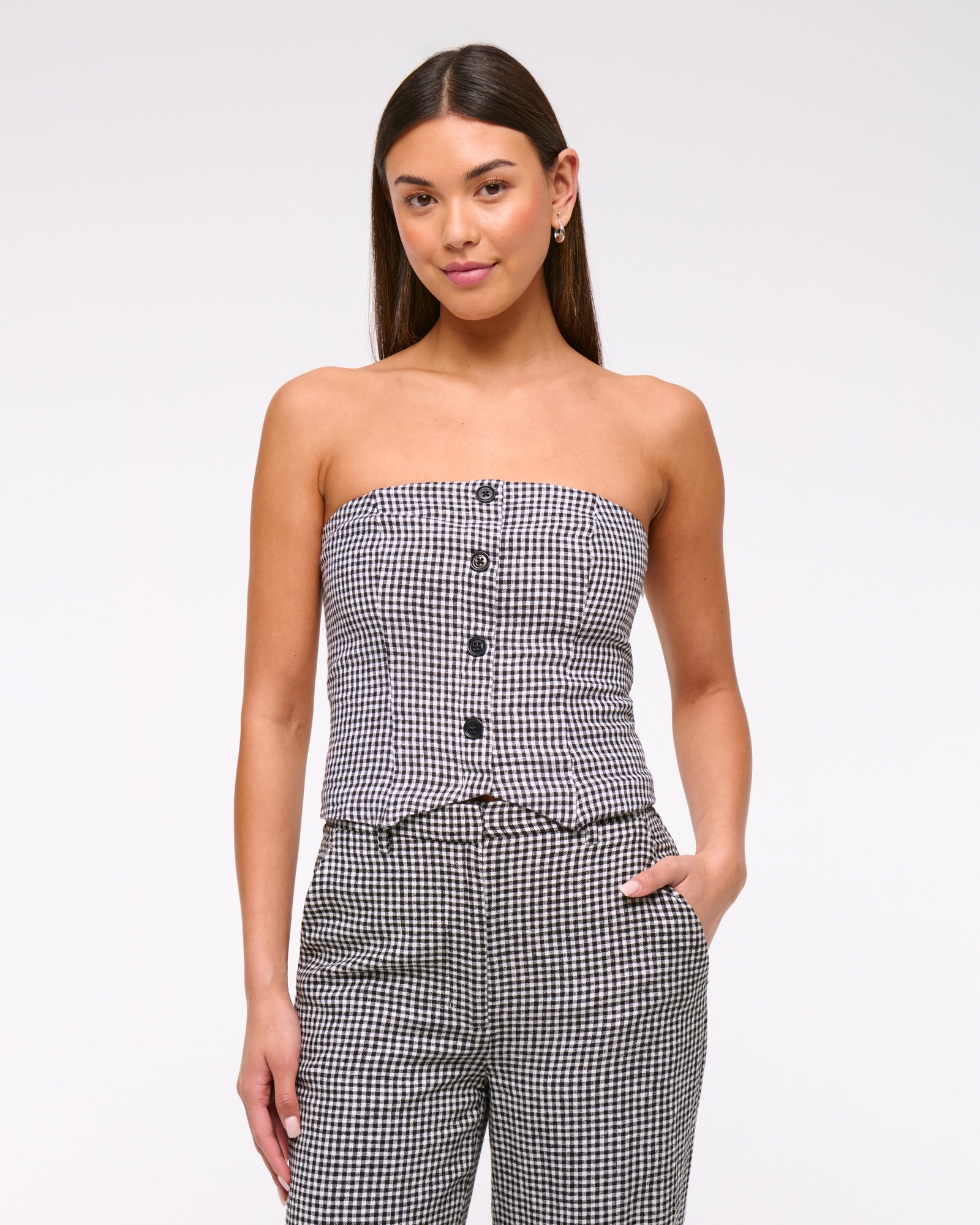 Strapless Cropped Vest Top