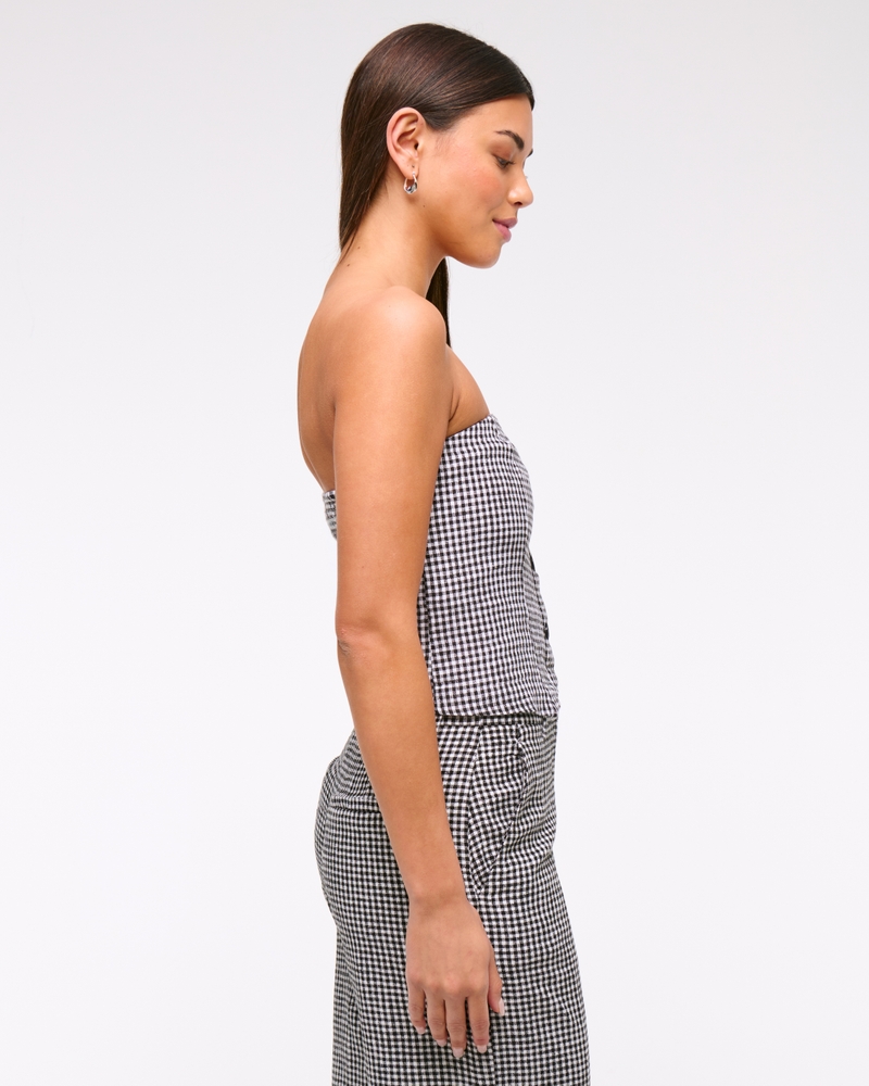 Strapless Cropped Vest Top