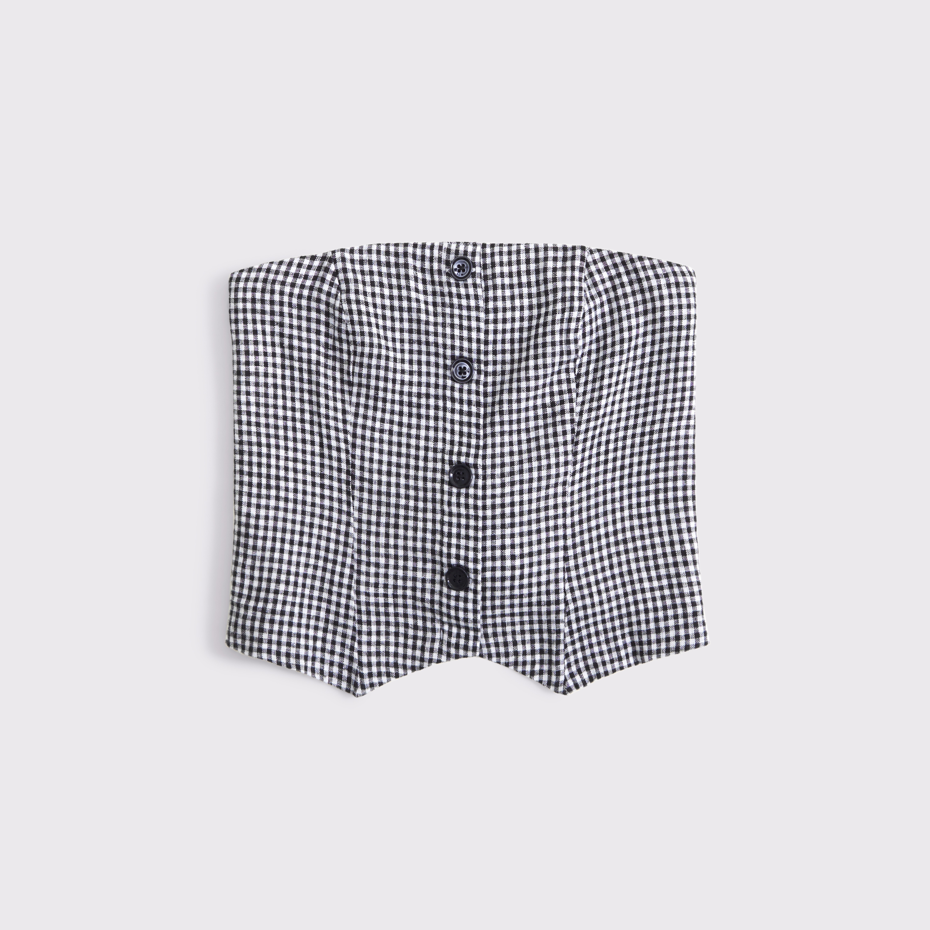 Abercrombie & Fitch Strapless Cropped Vest Top In Black