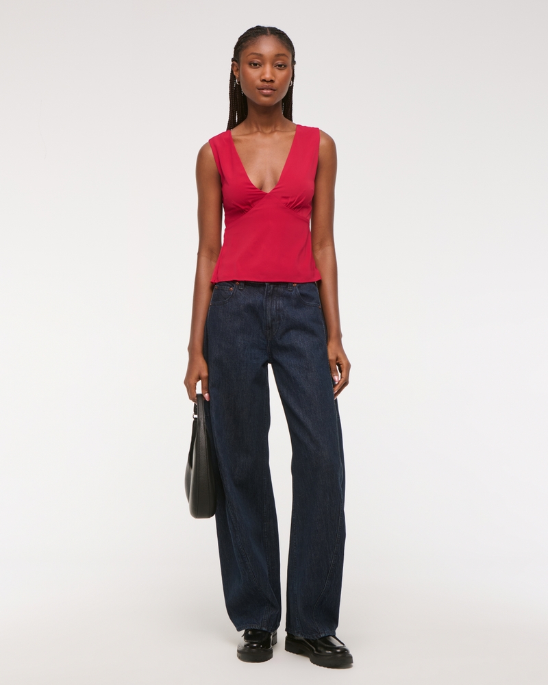 Tie-Back V-Neck Top