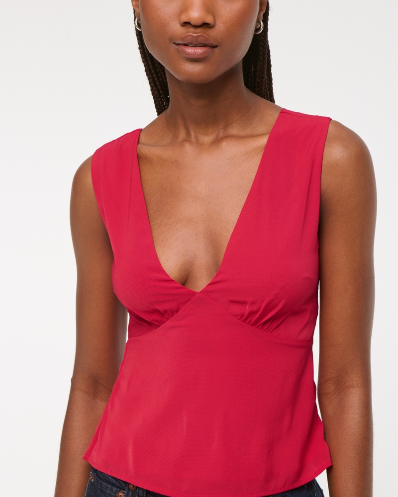 Tie-Back V-Neck Top