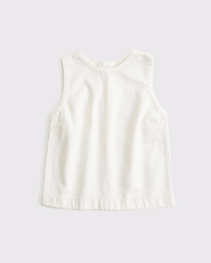 S print tops charm ホワイト Color block mesh tank top, White - Sisley
