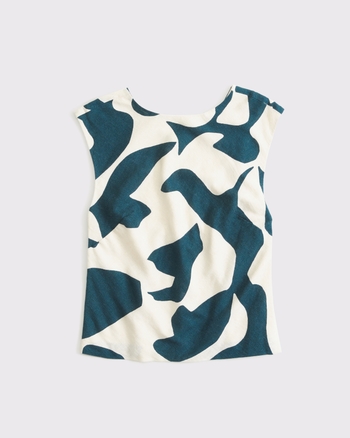 Women's Linen-Blend Skimming Shell Top | Women's Clearance ...