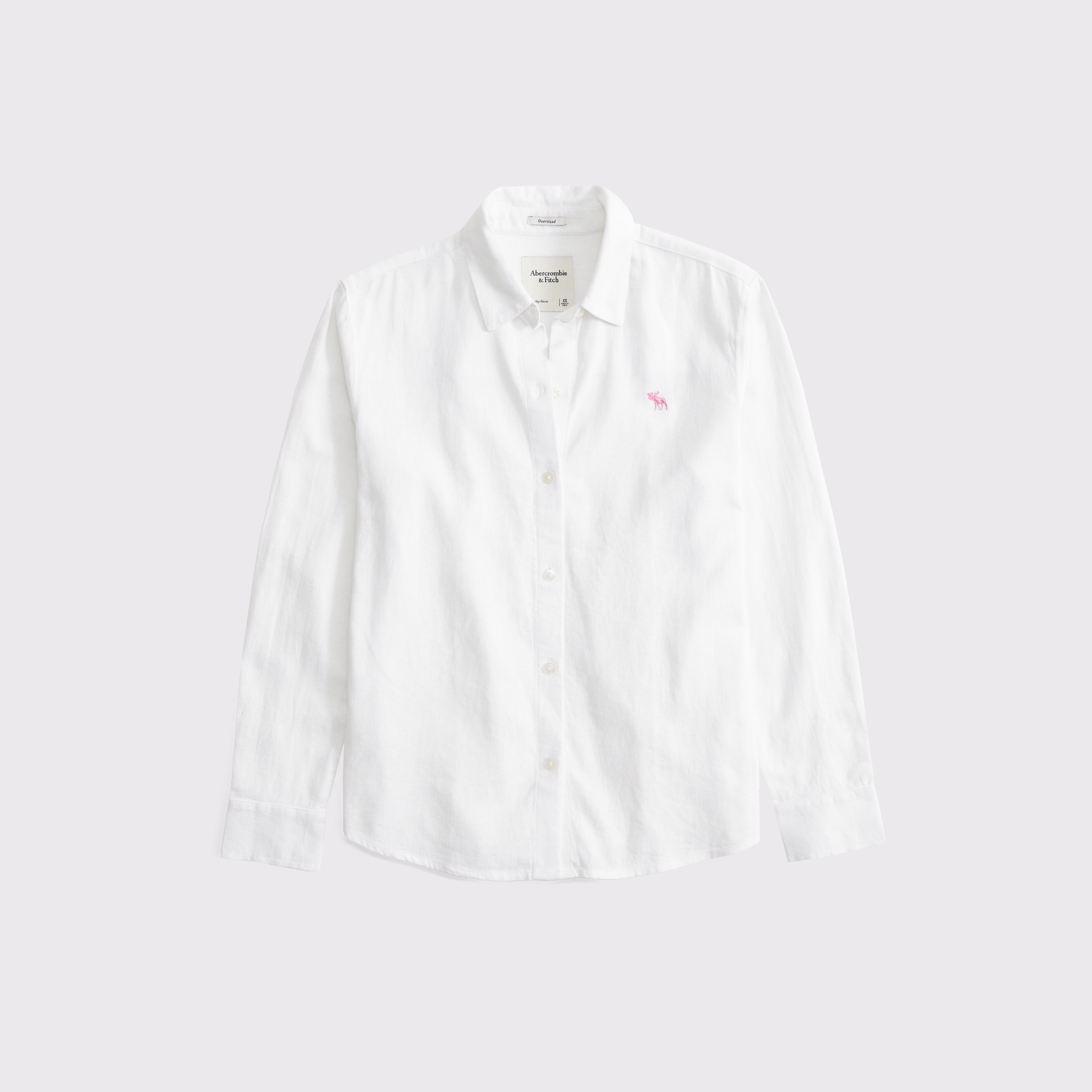 【Abercrombie & Fitch】リネン アイコン ボタンアップシャツ Abercrombie & Fitch】リネン アイコン ボタンアップシャツ