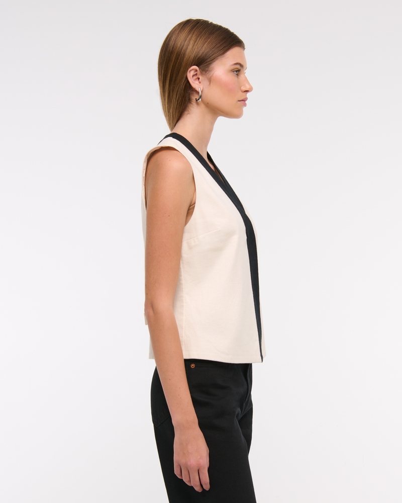 Linen-Blend Vest