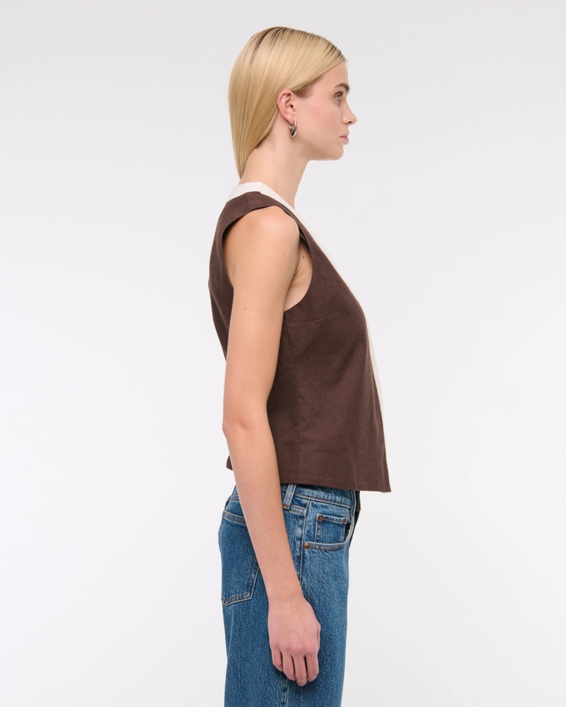 Linen-Blend Vest