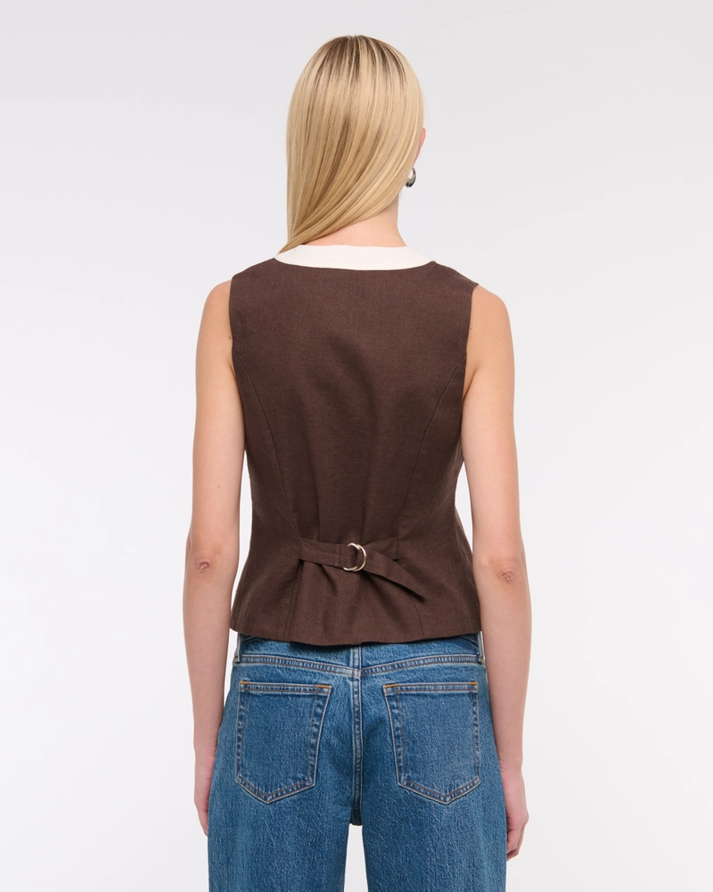 Linen-Blend Vest