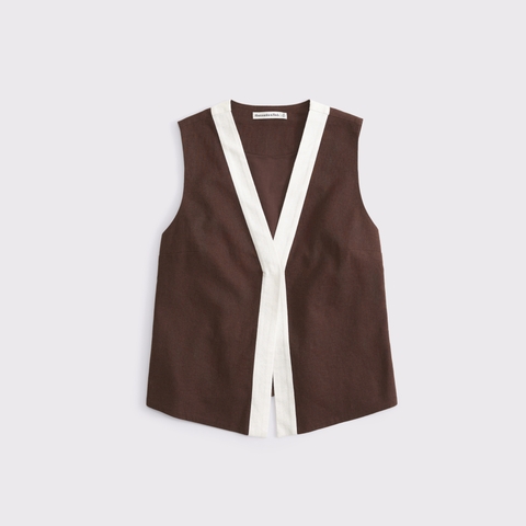 Женские жилеты Abercrombie & Fitch Linen-Blend Vest