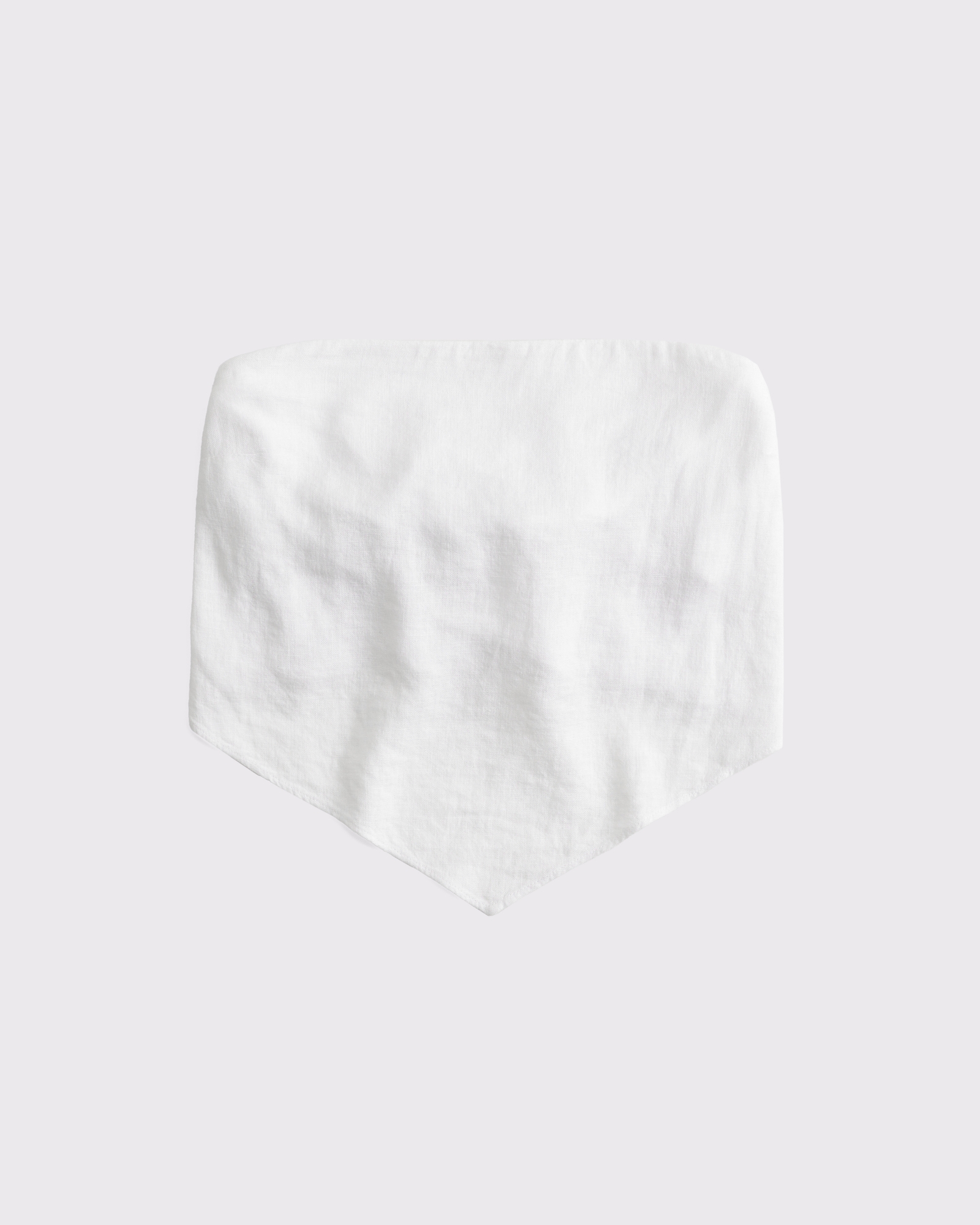 Linen-Blend Strapless Scarf Top