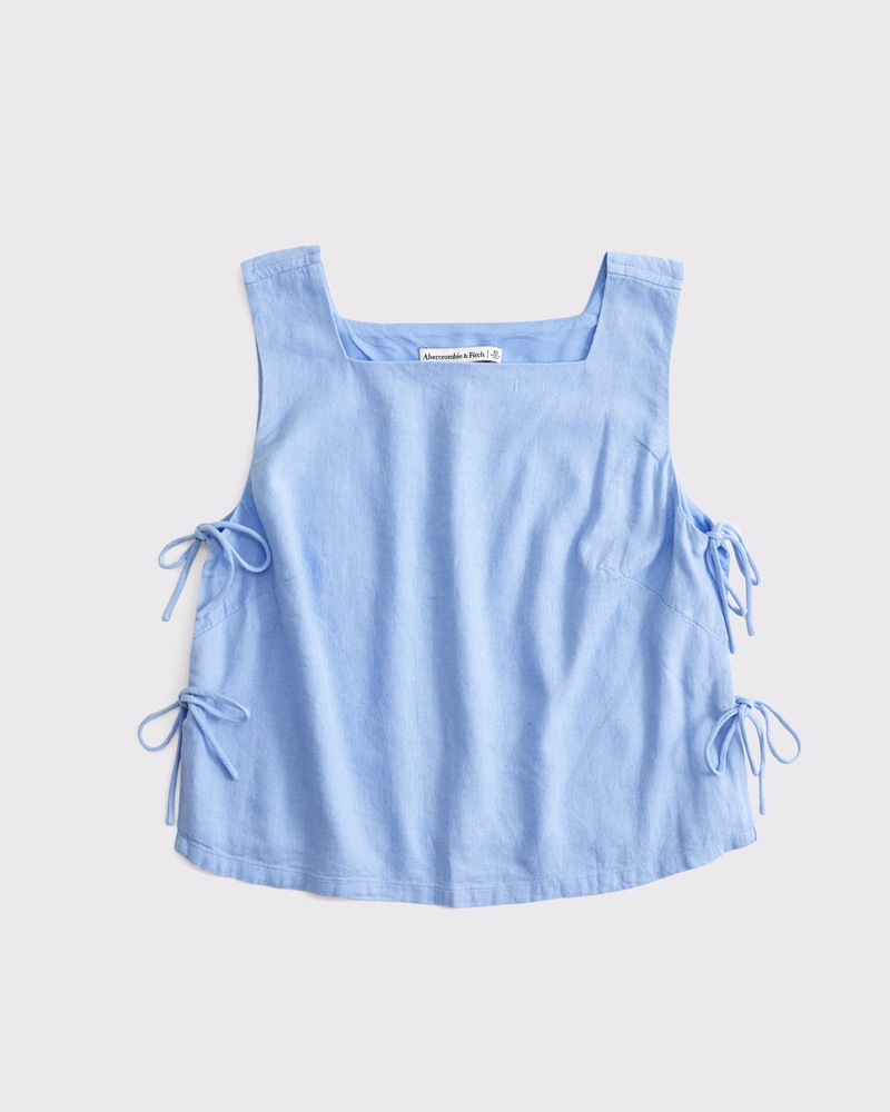 Women's Linen-Blend Apron Top - Abercrombie