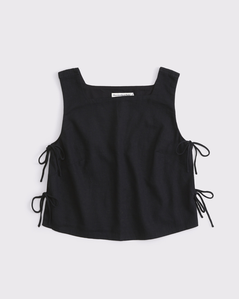 Women's Apron Linen-Blend Set Top | Women's Tops | Abercrombie.com