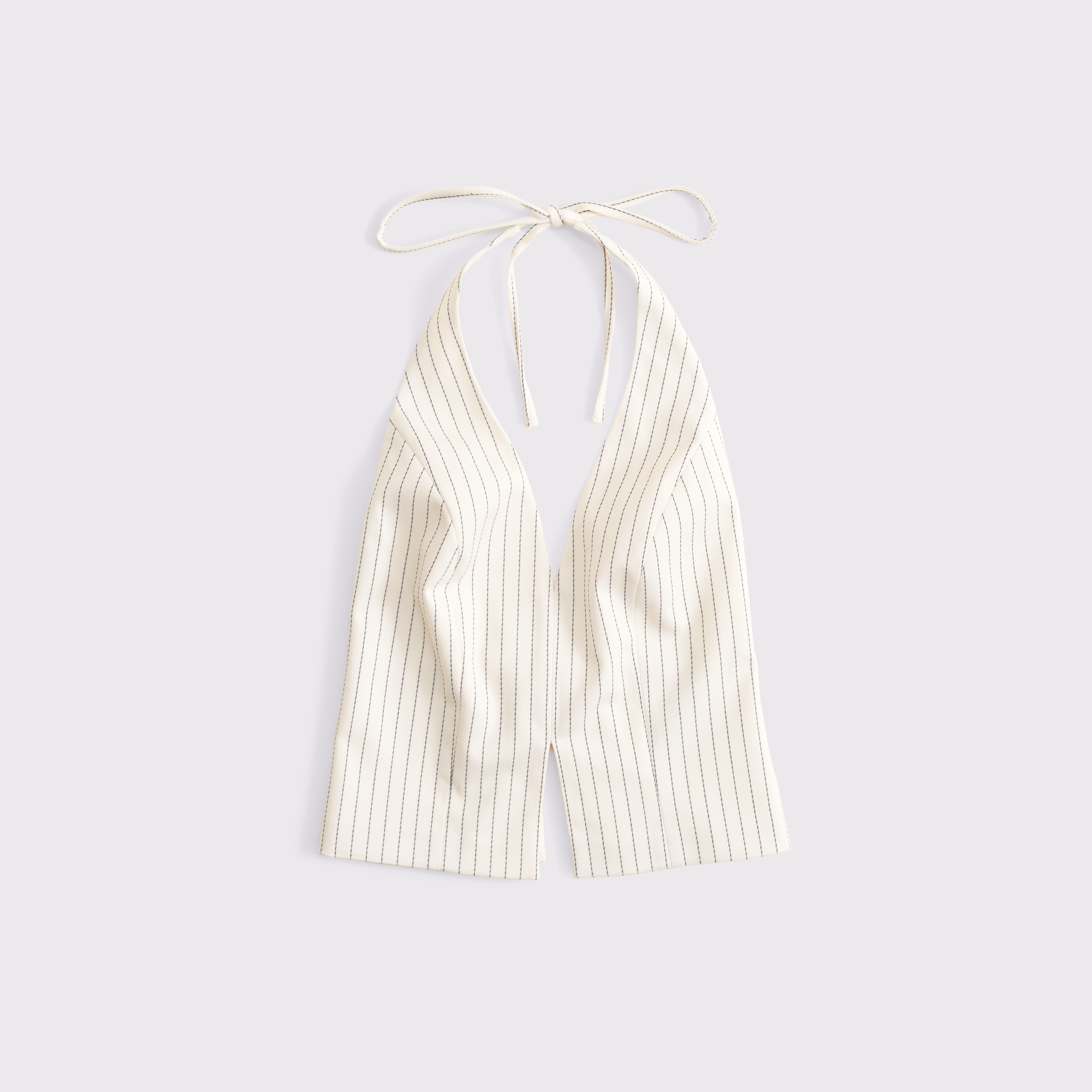 Abercrombie & Fitch Tailored Halter Vest In Neutral