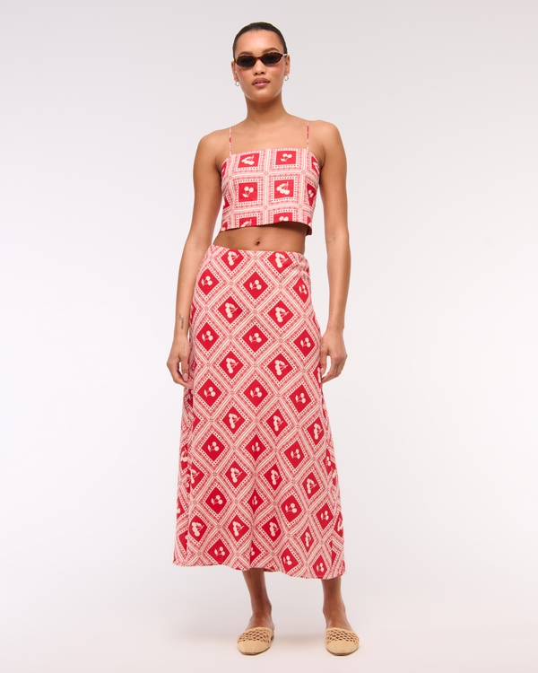 Cropped Linen-Blend Cami