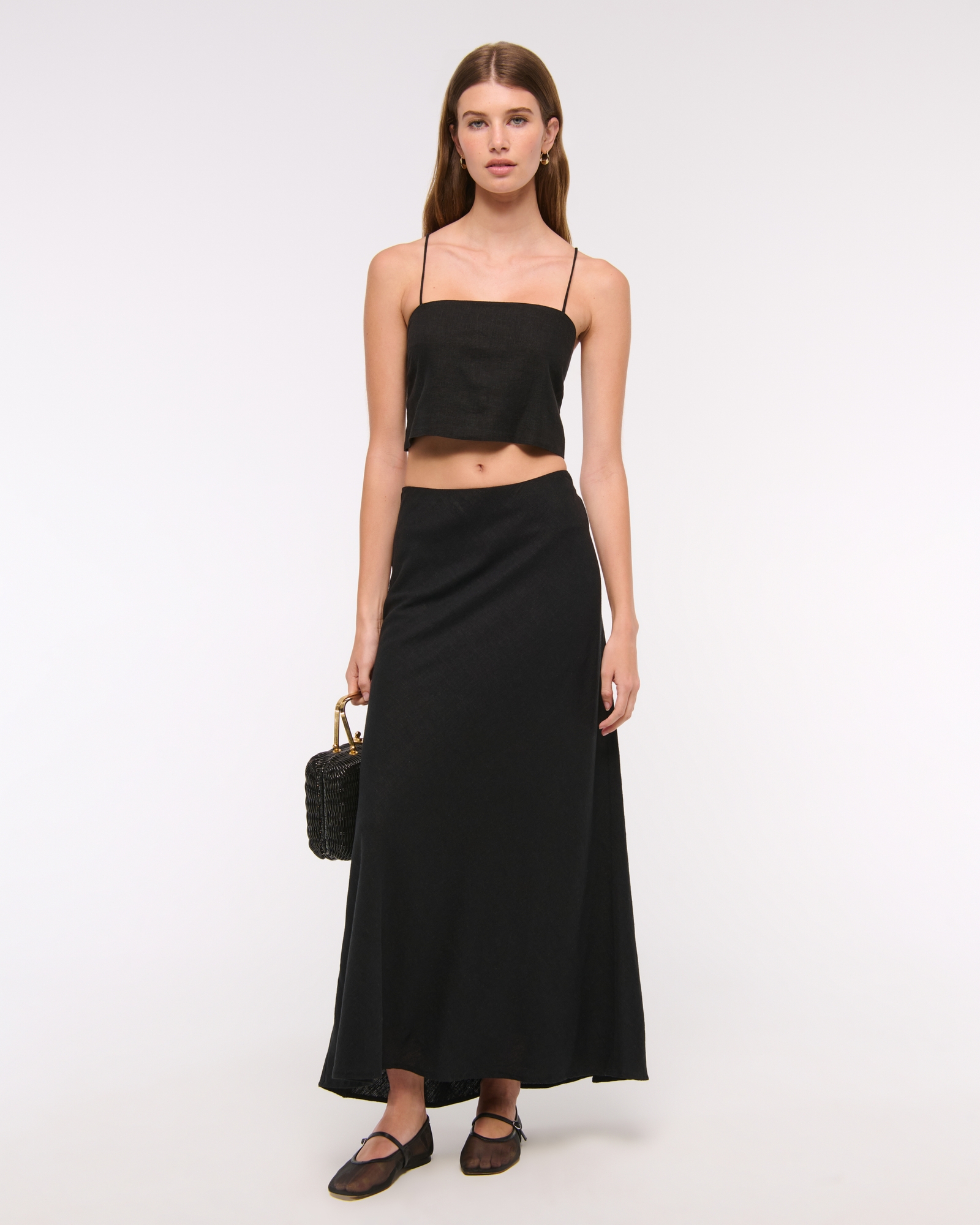 Cropped Linen-Blend Cami