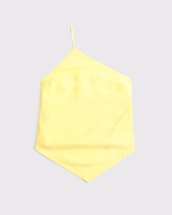 One-Shoulder Asymmetrical Linen-Blend Top