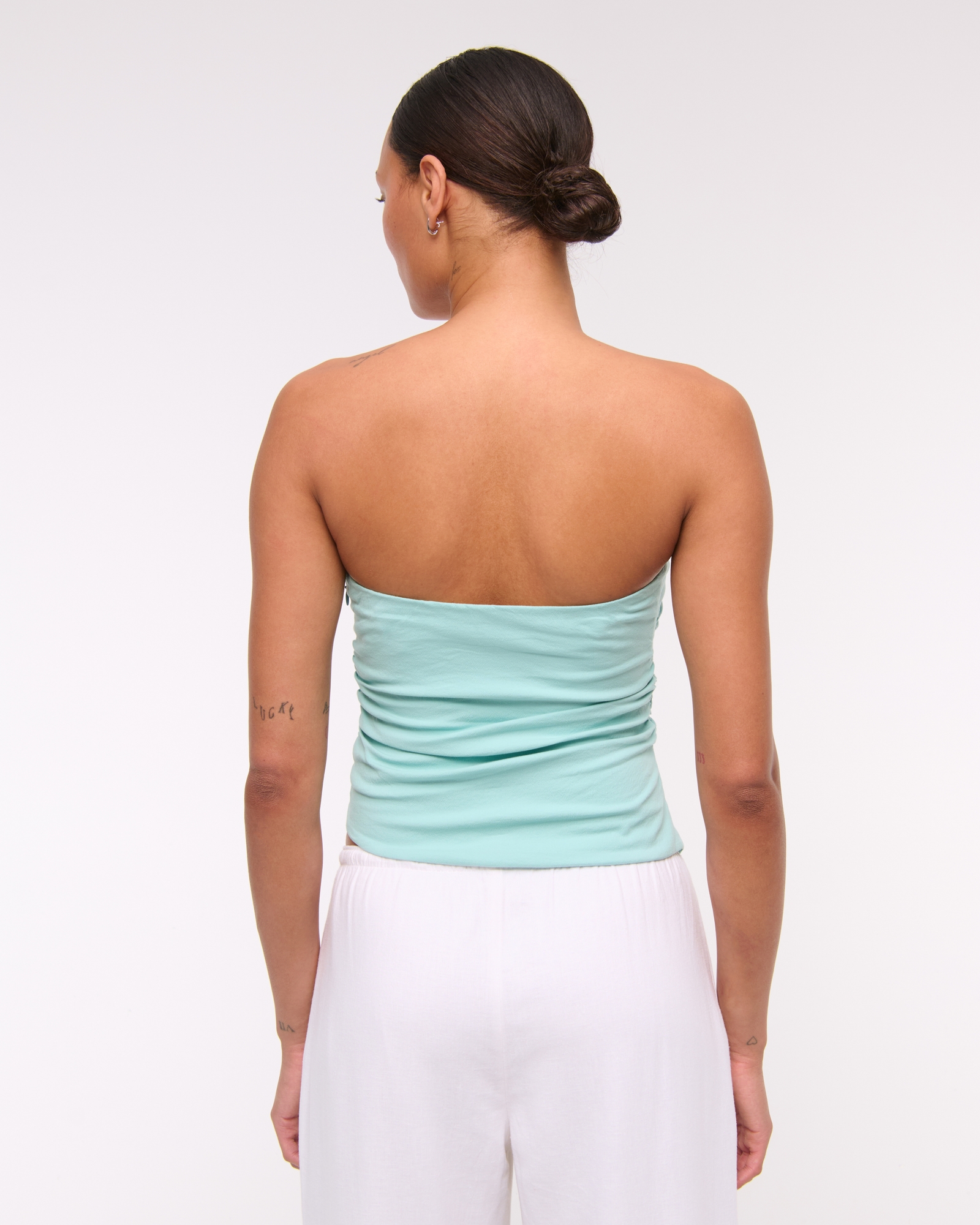 Asymmetrical Strapless Top
