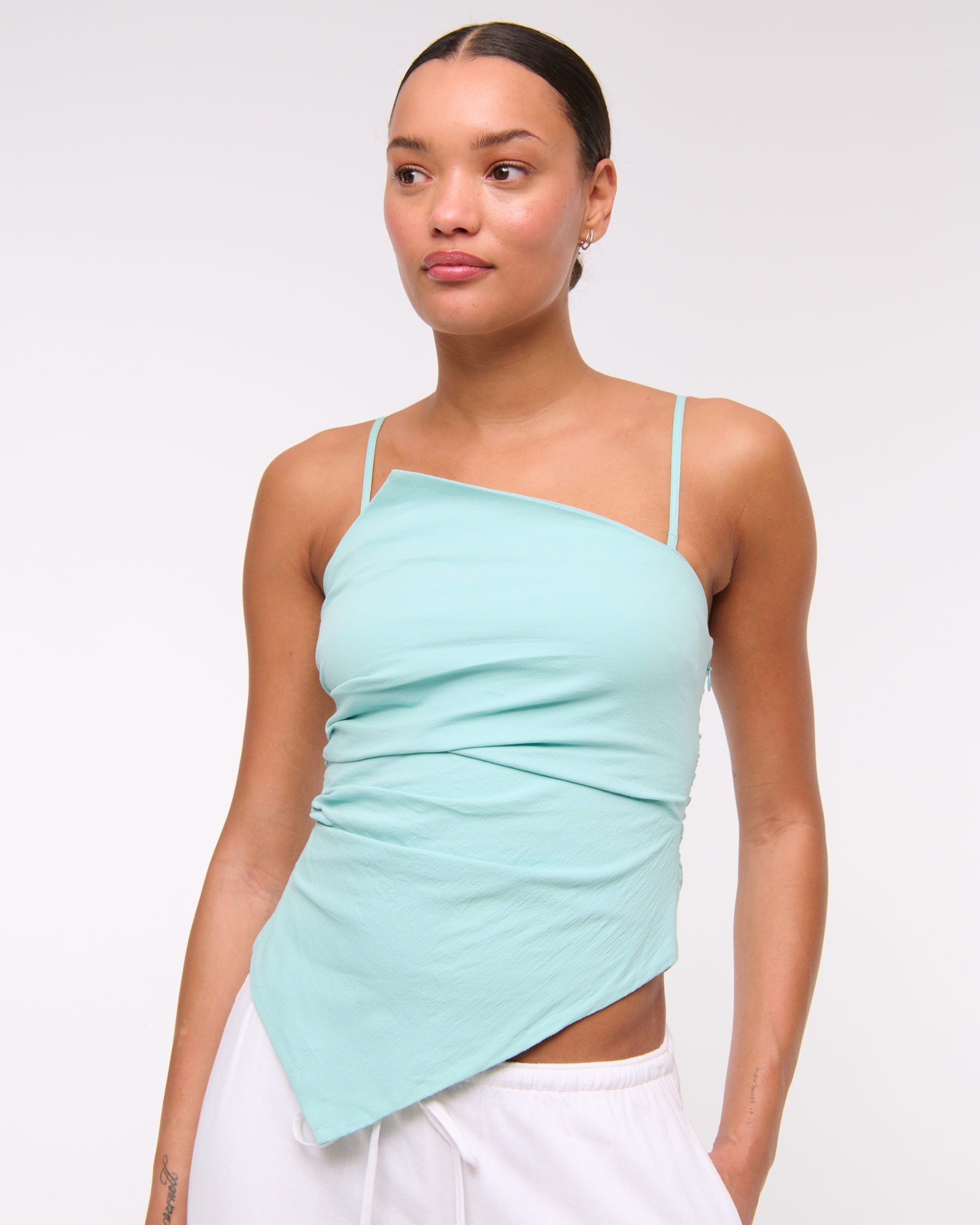 Asymmetrical Strapless Top
