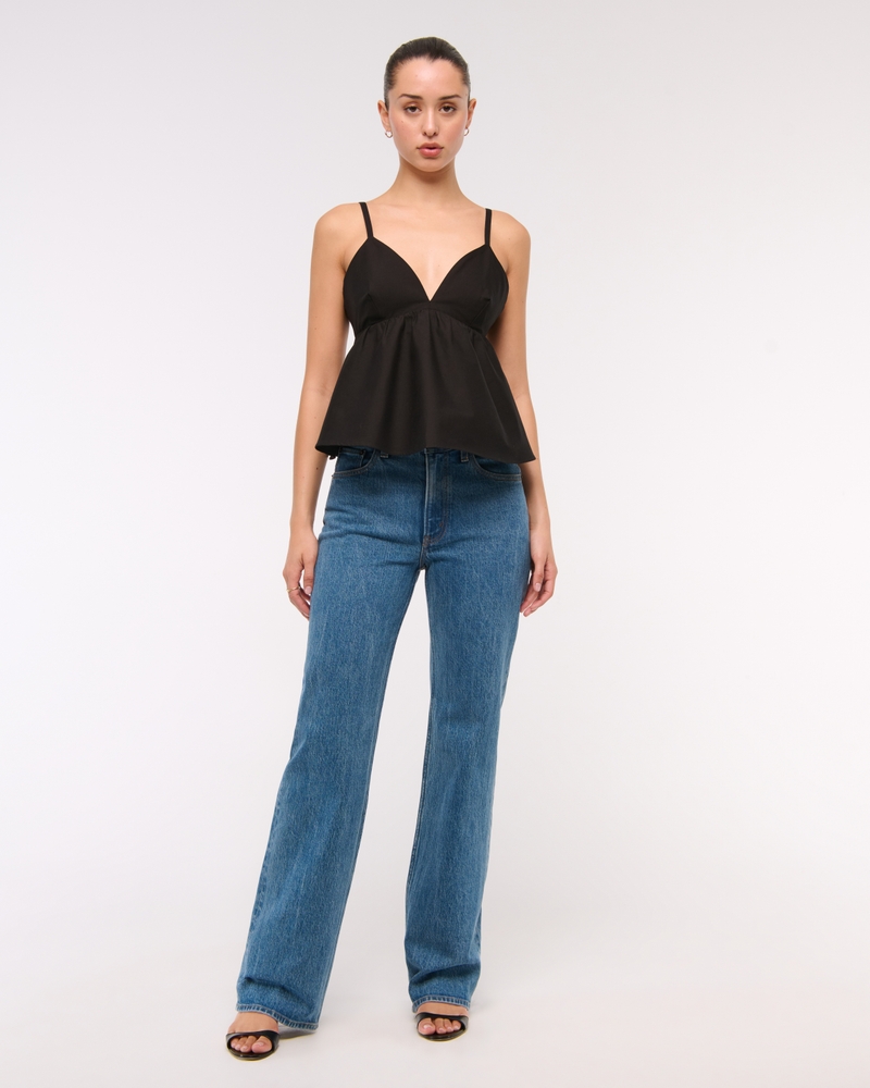 Poplin Peplum Top