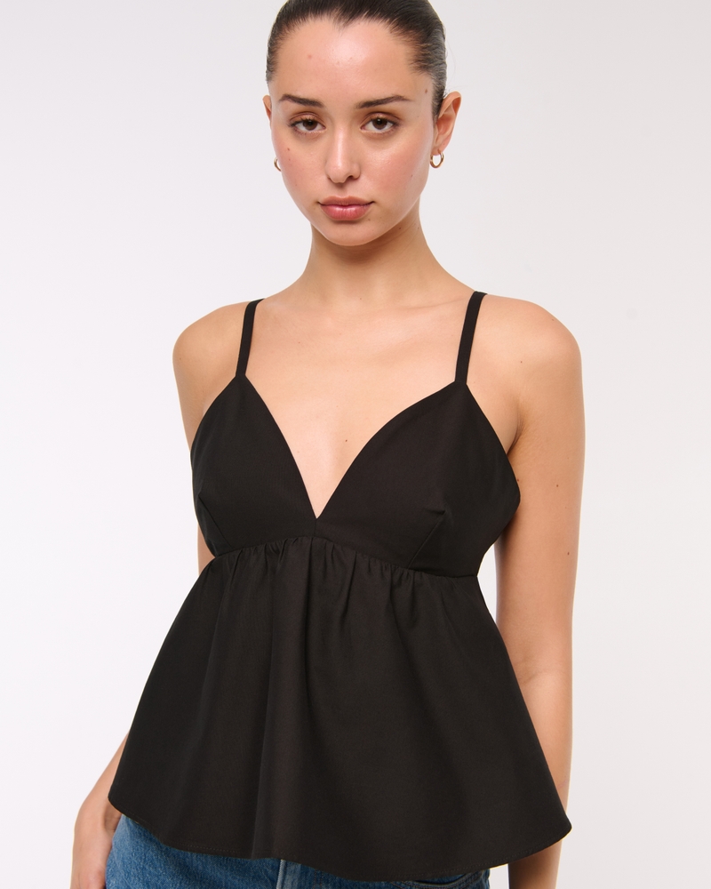 Poplin Peplum Top