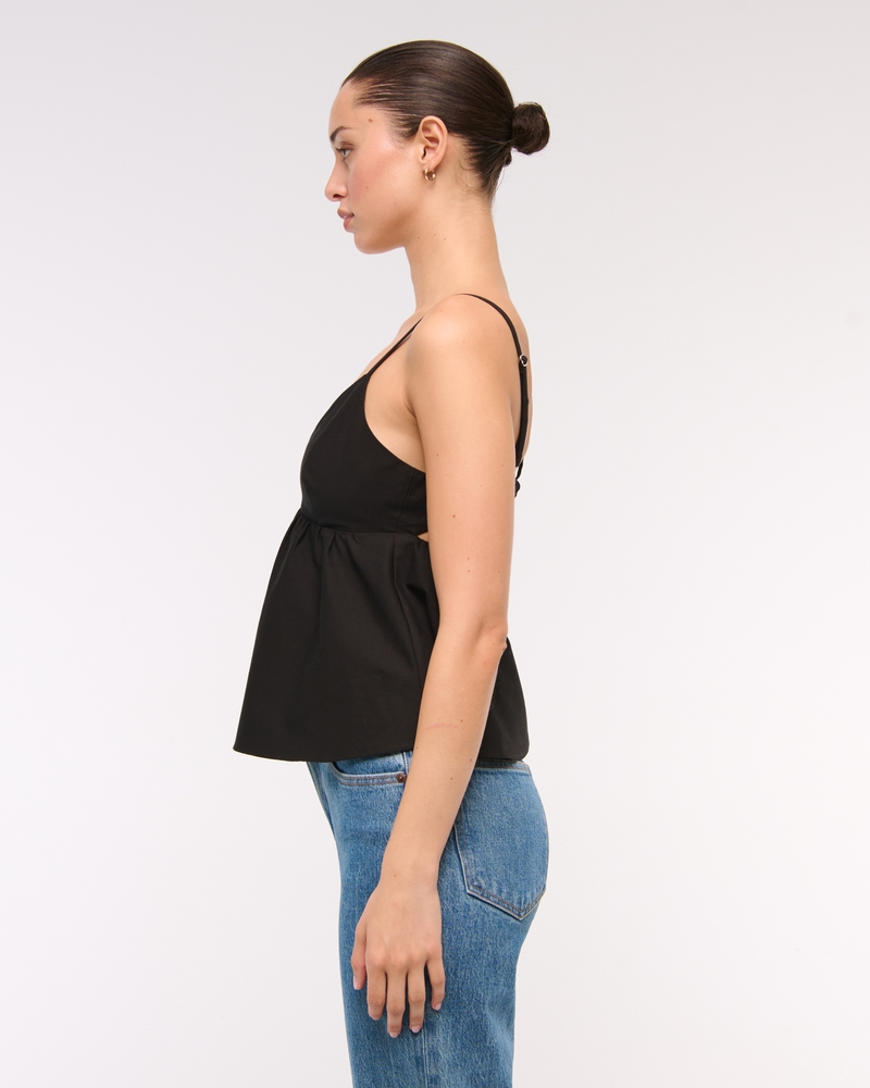 Poplin Peplum Top