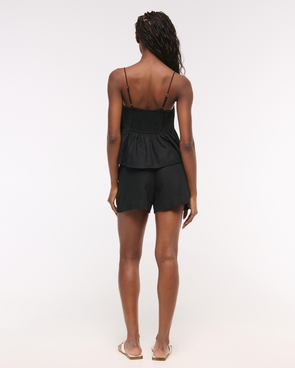 きっちゃん　黒36 TUCK GATHER CAMI OP Women's Pintuck Cami | Women's Clearance | Abercrombie.com