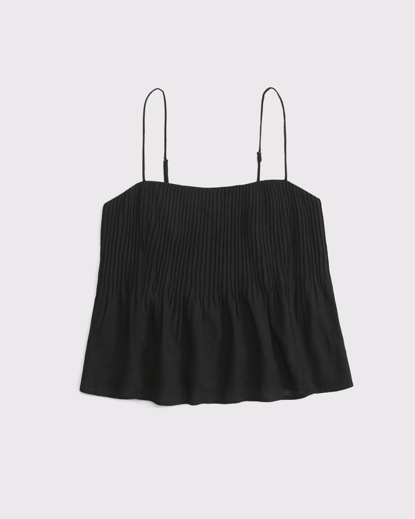 Pintuck Cami, Black view 1
