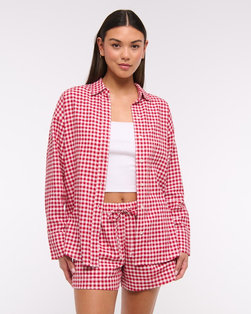 Oversized Linen-Blend Shirt