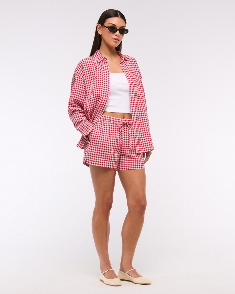 Oversized Linen-Blend Shirt