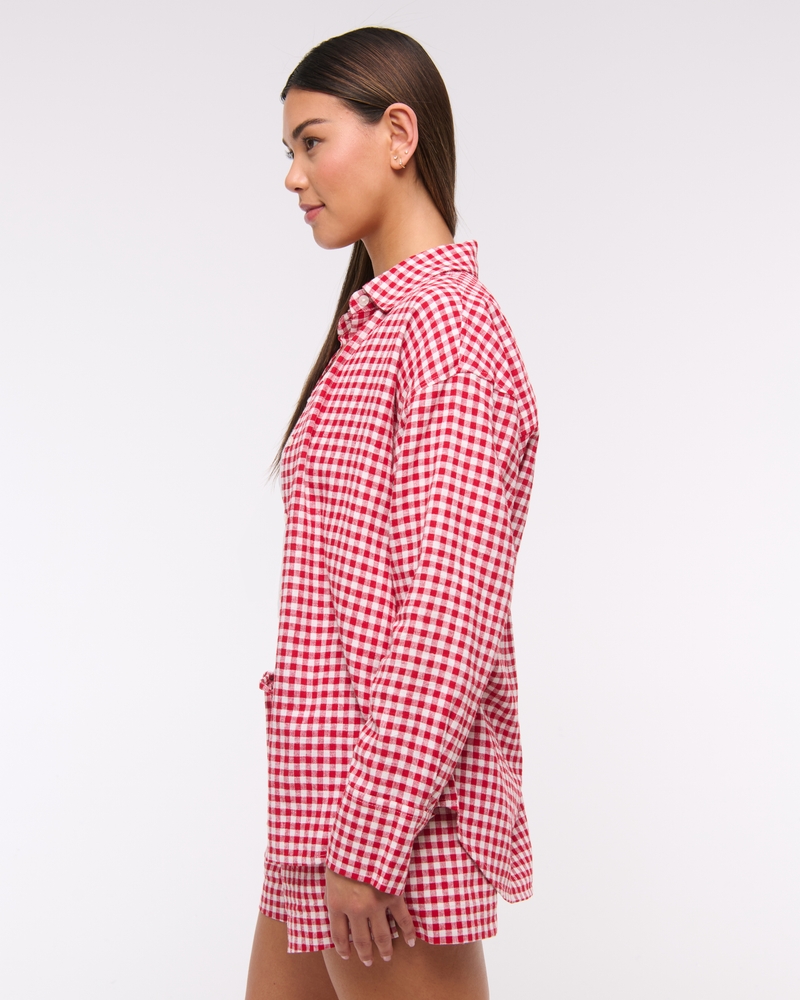 Oversized Linen-Blend Shirt