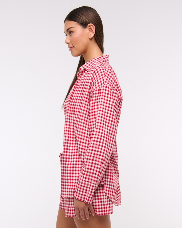 Oversized Linen-Blend Shirt