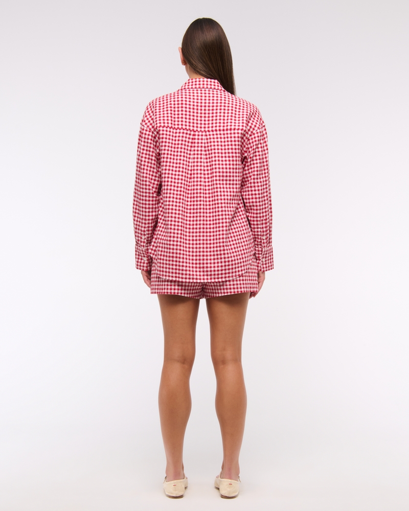 Oversized Linen-Blend Shirt