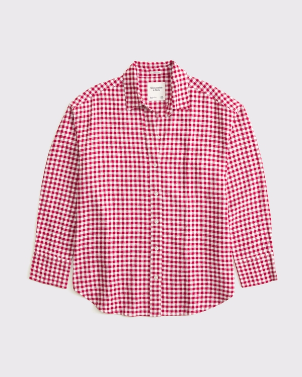 Oversized Linen-Blend Shirt