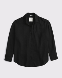 Oversized Linen-Blend Shirt