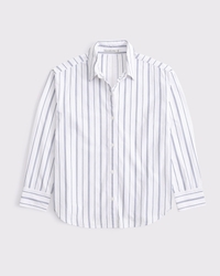 Oversized Tie-Back Poplin Shirt